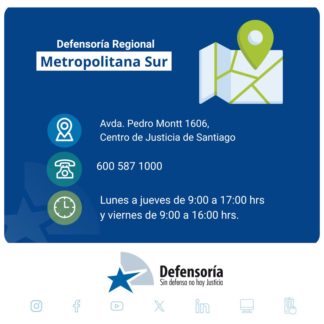 Defensoría Regional Metropolitana Sur tweet media