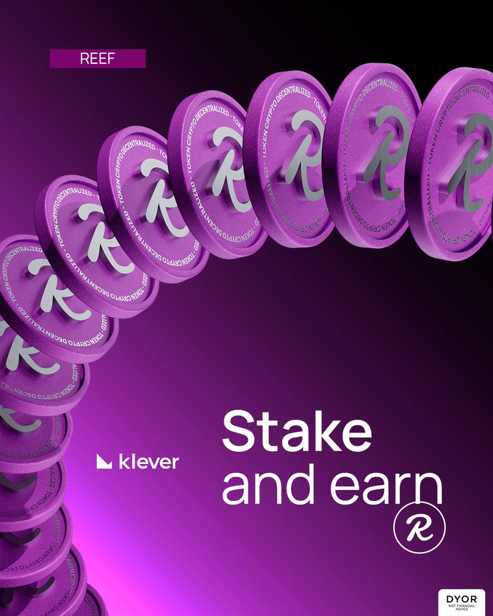 klever_io's tweet image. Stake your $REEF in Klever Wallet and help keep the network decentralized and secure.
Your crypto always stays in your hands. 💜
