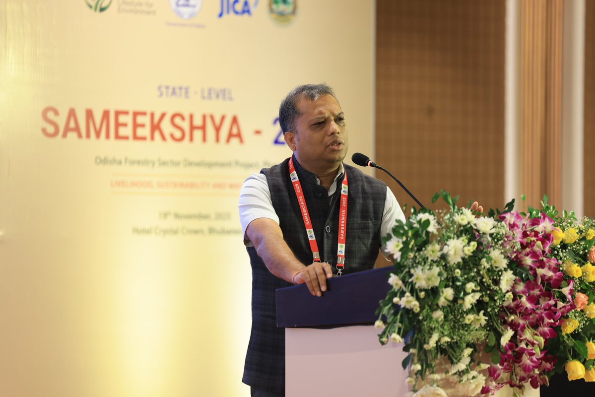 RPRC_Odisha's tweet image. Today, the Chief Executive of RPRC actively attended and delivered an insightful talk at Sameekshya 2025,a landmark event organized by OFSDP Phase 2, emphasizing collaborative R&amp;amp;D and innovative development strategies between #RPRC &amp;amp; #OFSDP @CMO_Odisha @ForestDeptt @GaneshRamBJP