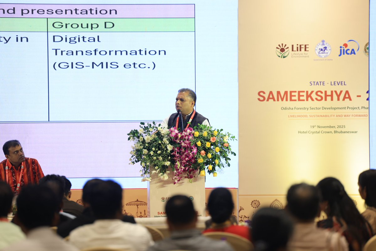RPRC_Odisha's tweet image. Today, the Chief Executive of RPRC actively attended and delivered an insightful talk at Sameekshya 2025,a landmark event organized by OFSDP Phase 2, emphasizing collaborative R&amp;amp;D and innovative development strategies between #RPRC &amp;amp; #OFSDP @CMO_Odisha @ForestDeptt @GaneshRamBJP
