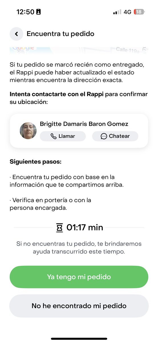 DANICALLE20's tweet photo. @RappiColombia quiero denunciar a esta rappitendera… tomó l foto y se fue con el pedido. Contesta y cuelga … no creo que así sean todos su colaboradores… necesito mi dinero https://t.co/s9nKVoFmOY