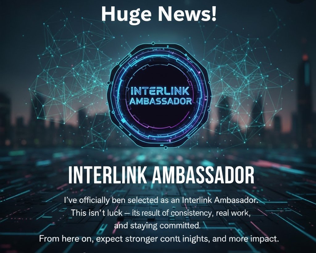 Gizie_express's tweet photo. Huge news!
I’ve officially been selected as an Interlink Ambassador.
This isn’t luck — it’s the result of consistency, real work, and staying committed.
From here on, expect stronger content, deeper insights, and more impact.
Locked in. Let’s push it
#InterLink #ITLG #ITL #ITLX https://t.co/TOUxA8Px5D