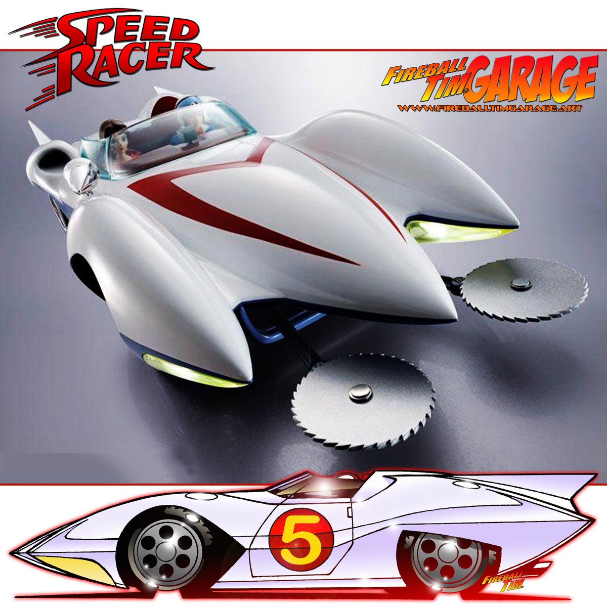 fireballtim's tweet photo. Who was... and IS fan of Speed Racer and the MACH 5? No one has really built a perfect full size replica yet and it's time. #speedracer #fireballtim #automotivepopculture https://t.co/gGJyT4BTpZ