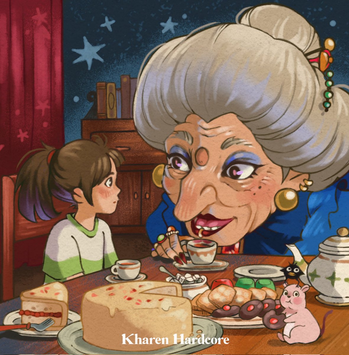 Spirited Away - 千と千尋の神隠し 🫖🍵🍪
#spiritedaway #illustration #fanart #studioghibli