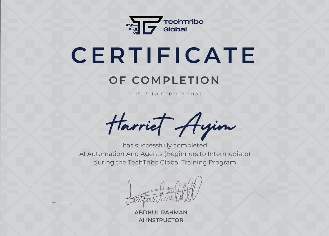 TechTribeGlobal's tweet image. Failure, failure, failure, lesson, growth, success!
This is what transformation looks like✨.
One participant, one journey, one powerful transformation.
Congratulations to all participants for successfully completing the boot camp and to Harriet for documenting her time with us