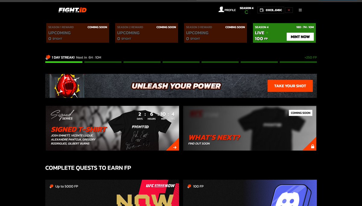 Season 4 just dropped and the FP grind resets

A brand-new scoreboard is up, the fight calendar is loaded, and there are more ways than ever to boost your FP on FIGHT.ID

Hit your quests, Power up your actions.,Bring in your squad, Lock in your picks

Every FP you