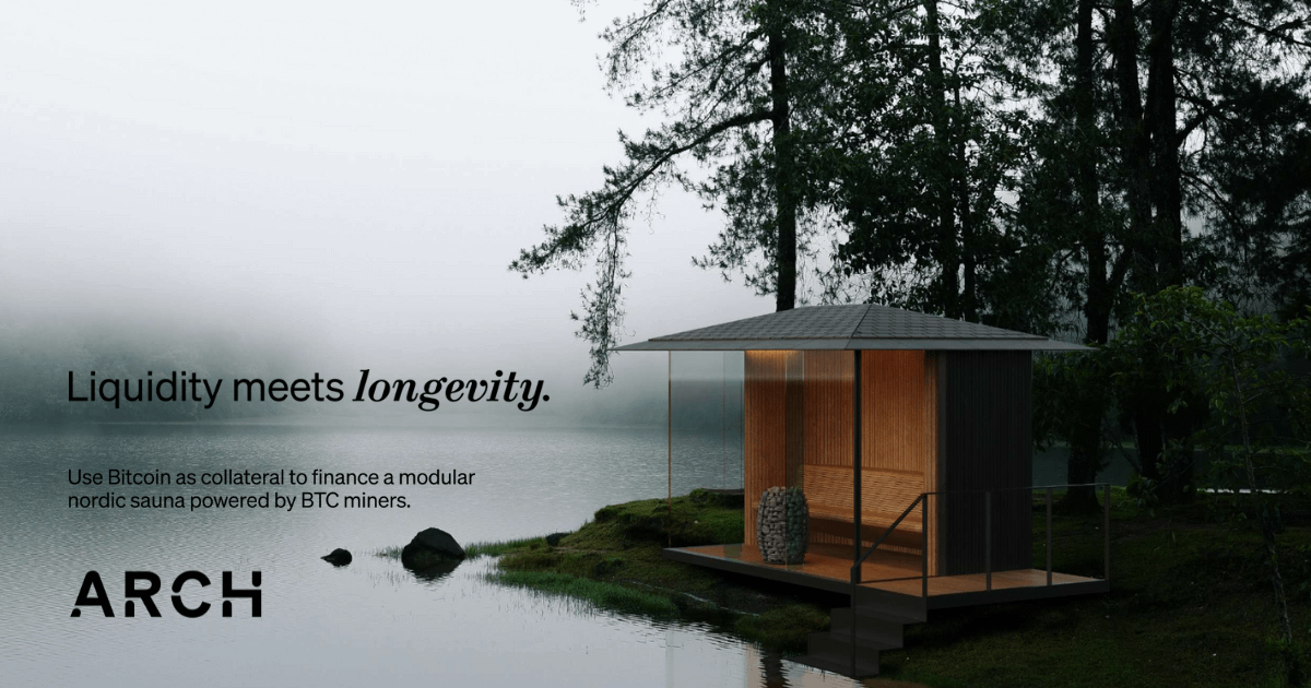 ArchLending's tweet photo. Nordic sauna culture teaches patience, clarity, and renewal.

The ritual isn't about speed. It's about presence.

The heat doesn't rush you. The silence doesn't demand productivity.

You sit. You breathe. You restore.

This philosophy shaped our partner @lynbitcoin's design:

• 2.2m × 3.3m Scandinavian minimalism
• Black timber exterior, organic curves inside
• Panoramic glass wall connecting you to nature
• Slate-edged roof anchoring structure to landscape

But Lyn added one Nordic principle Bitcoin holders already understand: nothing should be wasted.

Their M4 mining module transforms "excess" heat into restorative warmth.

What data centers discard through cooling towers becomes your pre-warmth baseline.

We partnered with Lyn because their philosophy mirrors ours:

Sound money, sound energy, sound health.

They financed their development through us without liquidating their Bitcoin stack.

Now you can do the same.

Finance your Lyn.Sauna through Arch.

Collateral secured at Anchorage. Modular expansion available (cold plunge, changing room, shower).

Built on principles that last. Financed with assets that appreciate.

Liquidity meets longevity.

https://t.co/fj0Mmokj5Y