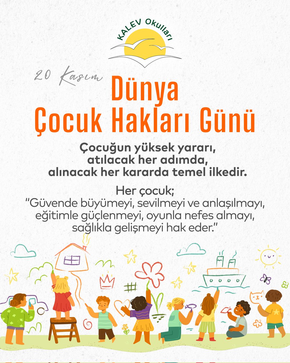Her biri, içindeki ışığıyla geleceğin rengini taşıyor… 💛💚

Geleceği korumak, çocukların haklarını korumakla başlar!

#kalevokulları #çocuğunyüksekyararı #çocukhakları #herçocukönemlidir #eğitimedoğruyerdenbaşlayın