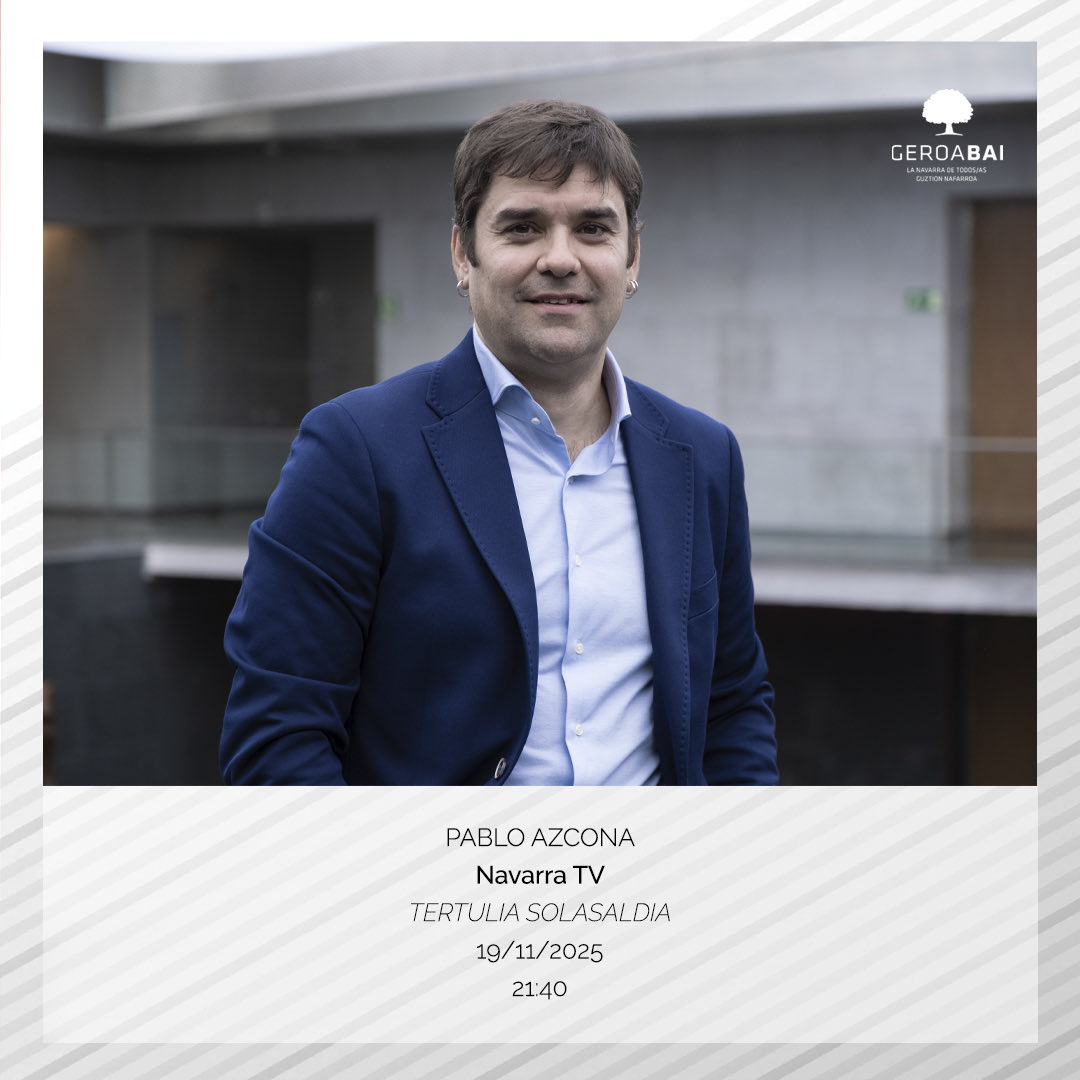 #agenda 

⏰ 21:40

📺 <a href="/PabloAzconaM/">Pablo Azcona Molinet</a> participa en la tertulia parlamentaria de <a href="/NavarraTV/">Navarra Televisión</a>. 

📺 <a href="/PabloAzconaM/">Pablo Azcona Molinet</a> -ek <a href="/NavarraTV/">Navarra Televisión</a>-ko parlamentarien solasaldian parte hartuko du

navarratelevision.es/directo