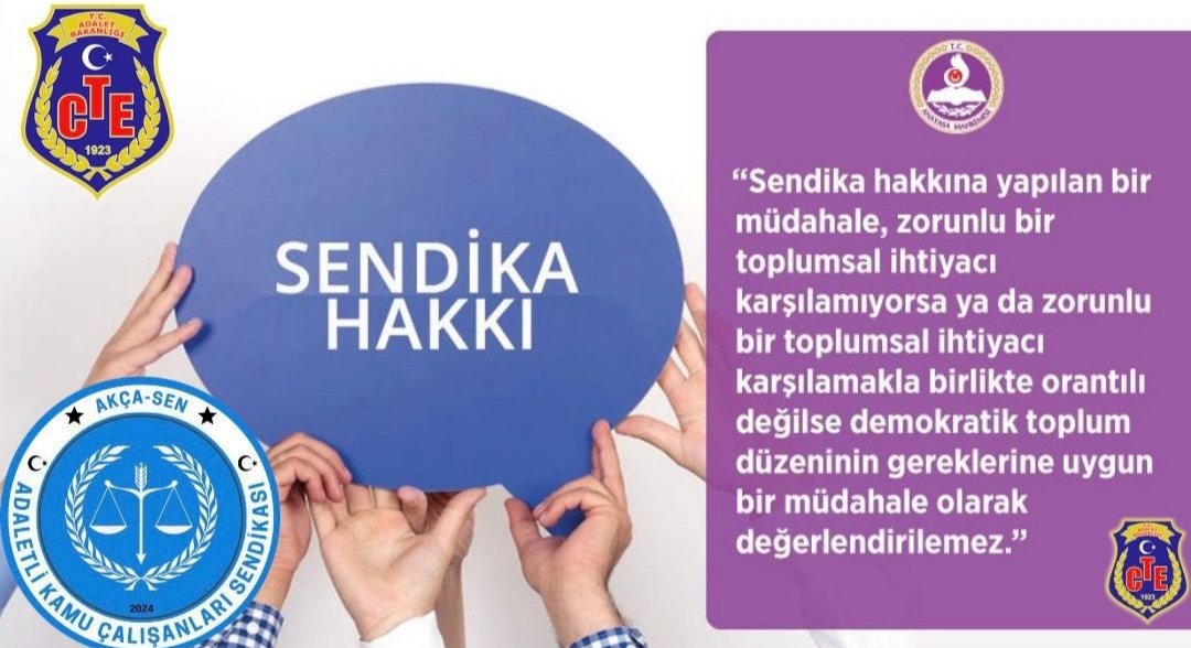 <a href="/AYMBASKANLIGI/">Anayasa Mahkemesi</a> 
<a href="/TCYargitay/">Yargıtay Başkanlığı</a> <a href="/TVAdalet/">adalet.tv</a> 
<a href="/Ikm_Muallim/">Sadettin</a> 
<a href="/adalet_bakanlik/">T.C. Adalet Bakanlığı</a> 
<a href="/ctekurumsal/">Ceza ve Tevkifevleri Genel Müdürlüğü</a>
#Cezaevisendikası