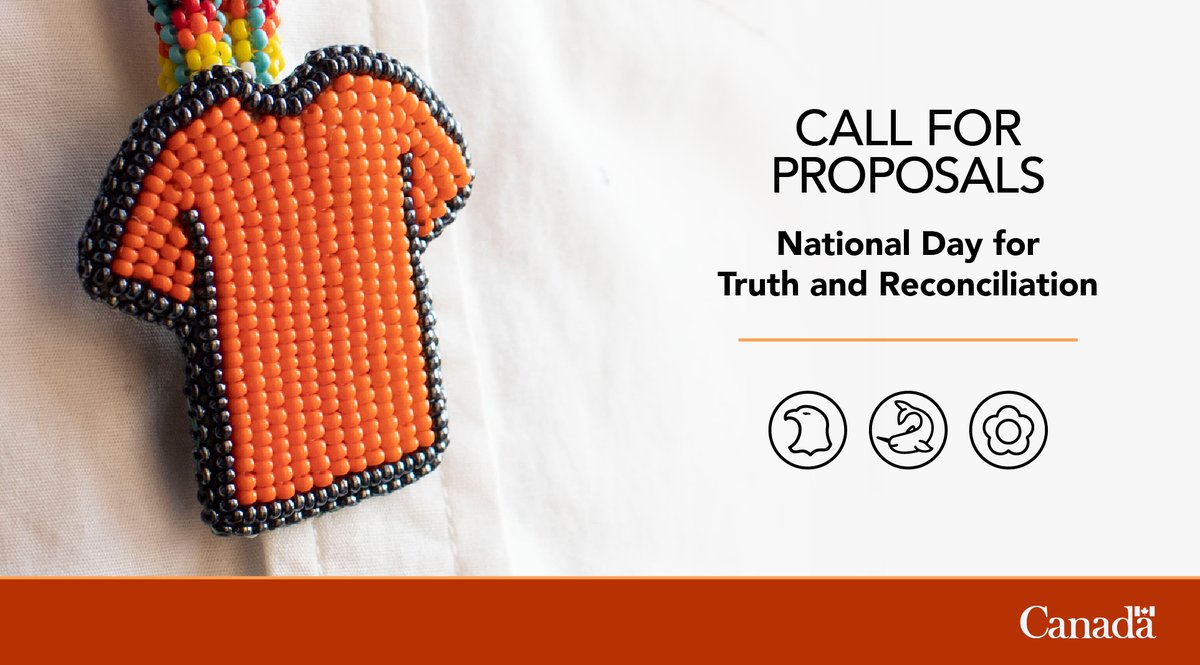 CdnHeritage's tweet image. Applications are now being accepted for funding community-led commemoration initiatives marking the National Day for Truth and Reconciliation 2026. 

Apply for funding now: canada.ca/en/canadian-he…