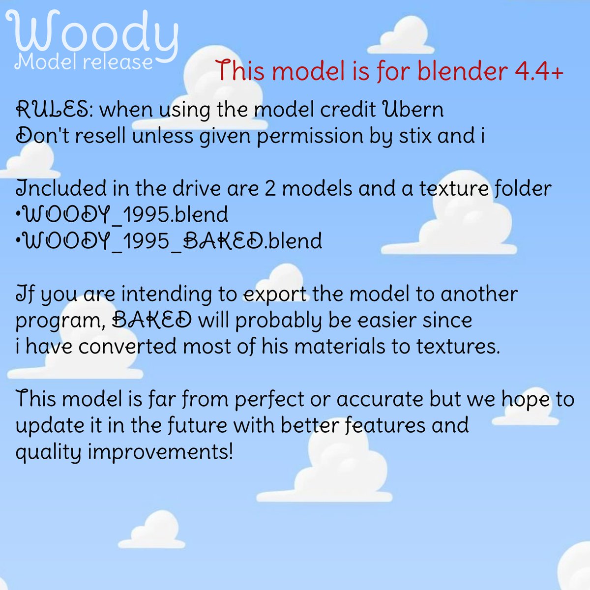 1995 Woody blender model RELEASE!