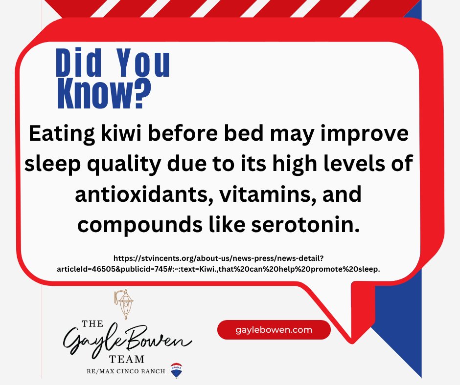 GayleBowen's tweet image. 🥝 Did You Know?😴
Thanks to its antioxidants, vitamins, and natural serotonin, this small fruit can pack a big nighttime boost.

Sweet dreams. 😉💚

#DidYouKnow #FunFactFriday #SleepBetter #HealthyLiving #WellnessTips #KiwiBenefits #NighttimeRoutine #BetterSleep #HolisticHealth