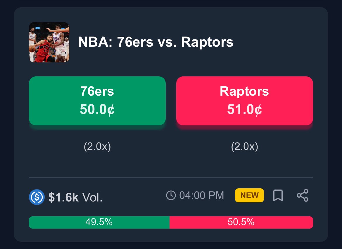 PredictBase's tweet image. 🏀 Ready for another exciting @NBA night on PredictBase? 

🎉 We’re doing a fun giveaway! 

👇 Tell us your favorite NBA team and drop your Base address below 

💸 We’ll send you 1 share of your favorite team — and if they win, you win $1!