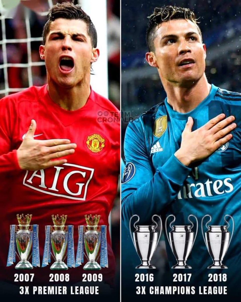 Cristiano Ronaldo still remains the ONLY player to have 3-peated the EPL &amp; UCL.