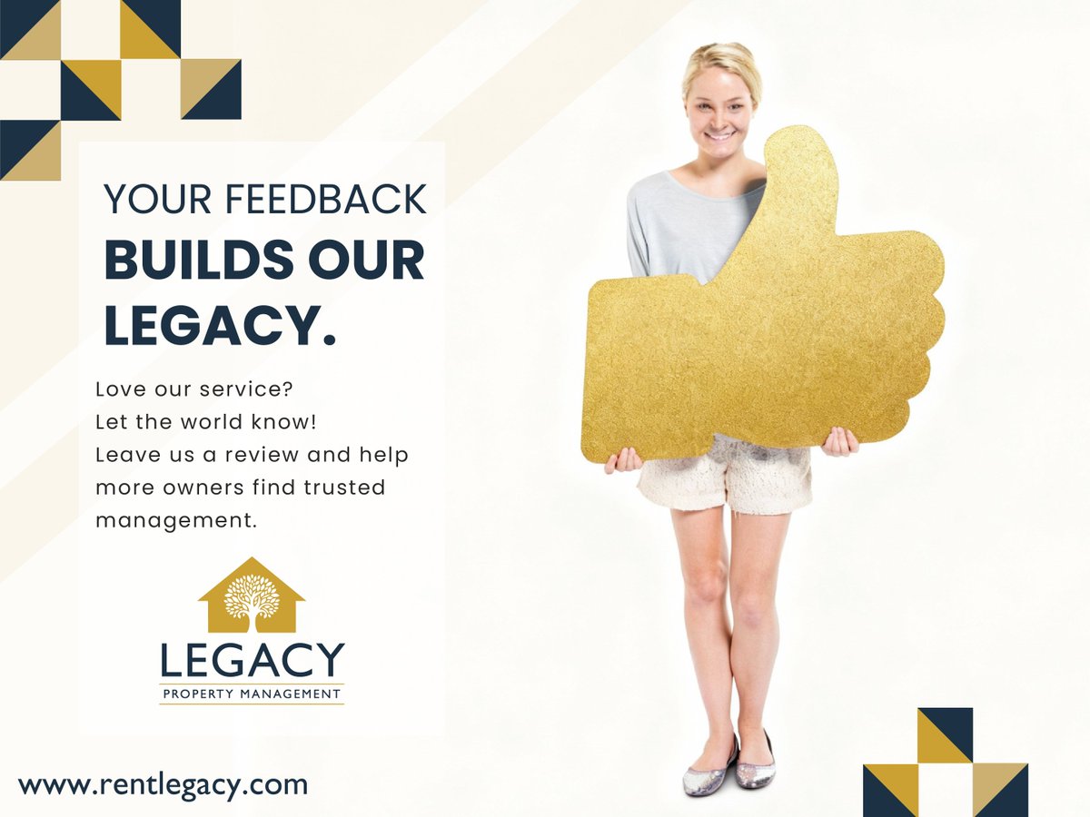 rentlegacy's tweet image. Help us grow our Legacy ⭐
If we’ve earned your trust as your property manager, we’d appreciate your Google review.

👉 Leave feedback here:
#PropertyManagement #EastBay