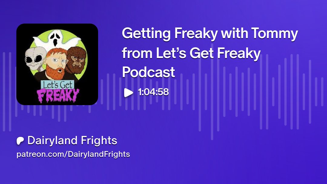 DairylandFright's tweet image. Just dropped our interview with Tommy from Let’s Get Freaky Podcast!
👻 Ghosts
🐺 Dogman
🛸 Bigfoot + UFO connections
🏚️ Haunted pubs
👀 Spirits showing up during interviews! patreon.com/posts/getting-…
#ParanormalPodcast #LetsGetFreaky #Ghost