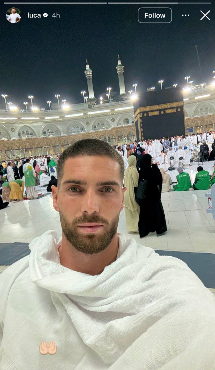 Alhamdhulillaah's tweet image. Luca Zidane, son of former footballer Zinedine Zidane performed ʿUmrah with some of his Algerian teammates during the international break.