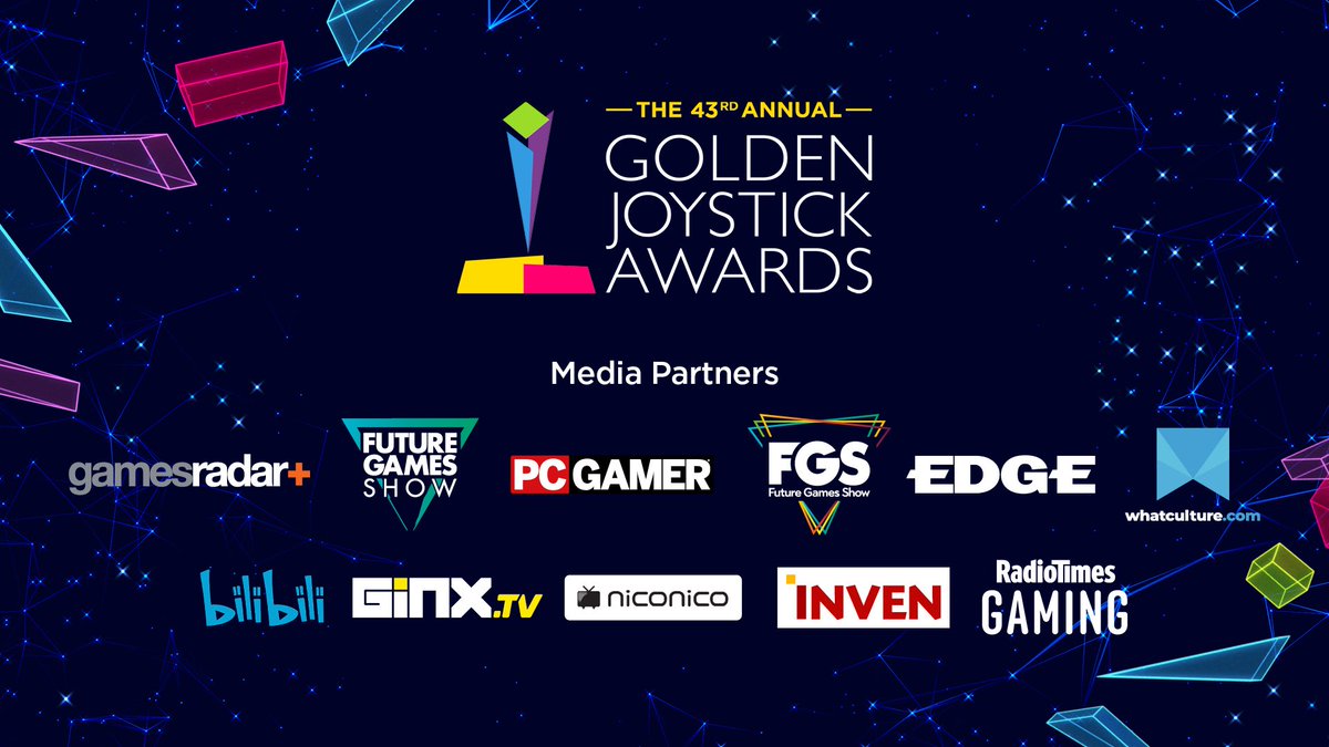 Thank you to all our fantastic Media Partners who help us to spread the word about the #GoldenJoystickAwards! ✨🕹️

One more sleep...