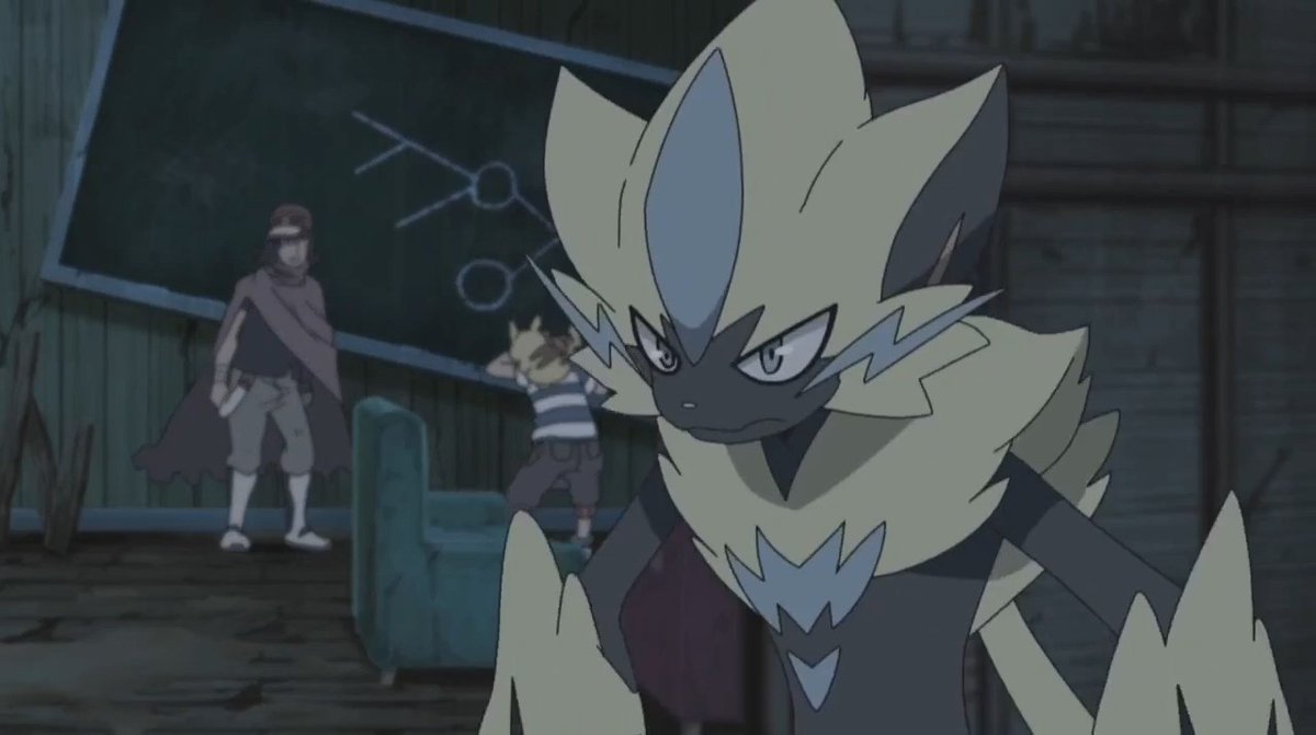 KizzityKaito's tweet image. I love this, actually.

ZA&apos;s story comments a lot about the harms of urbanization, something Zeraora is associated with in each of narrative appearances.

-In Power of Us it was traumatized by smugglers.

-In the SM anime it lived in a post-apocalyptic ruin caused by pollution.