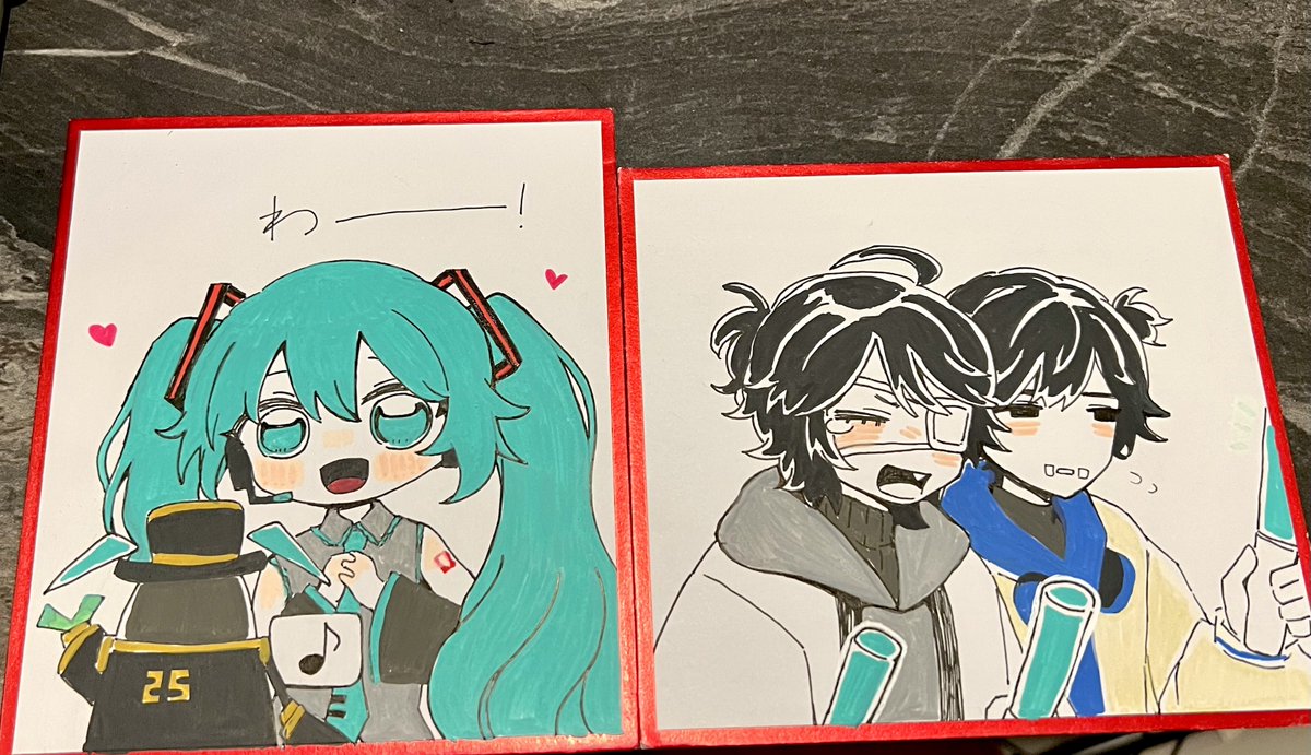 Originally I wanted to doodle some to gift ppl the concert but I didn't have time :D 