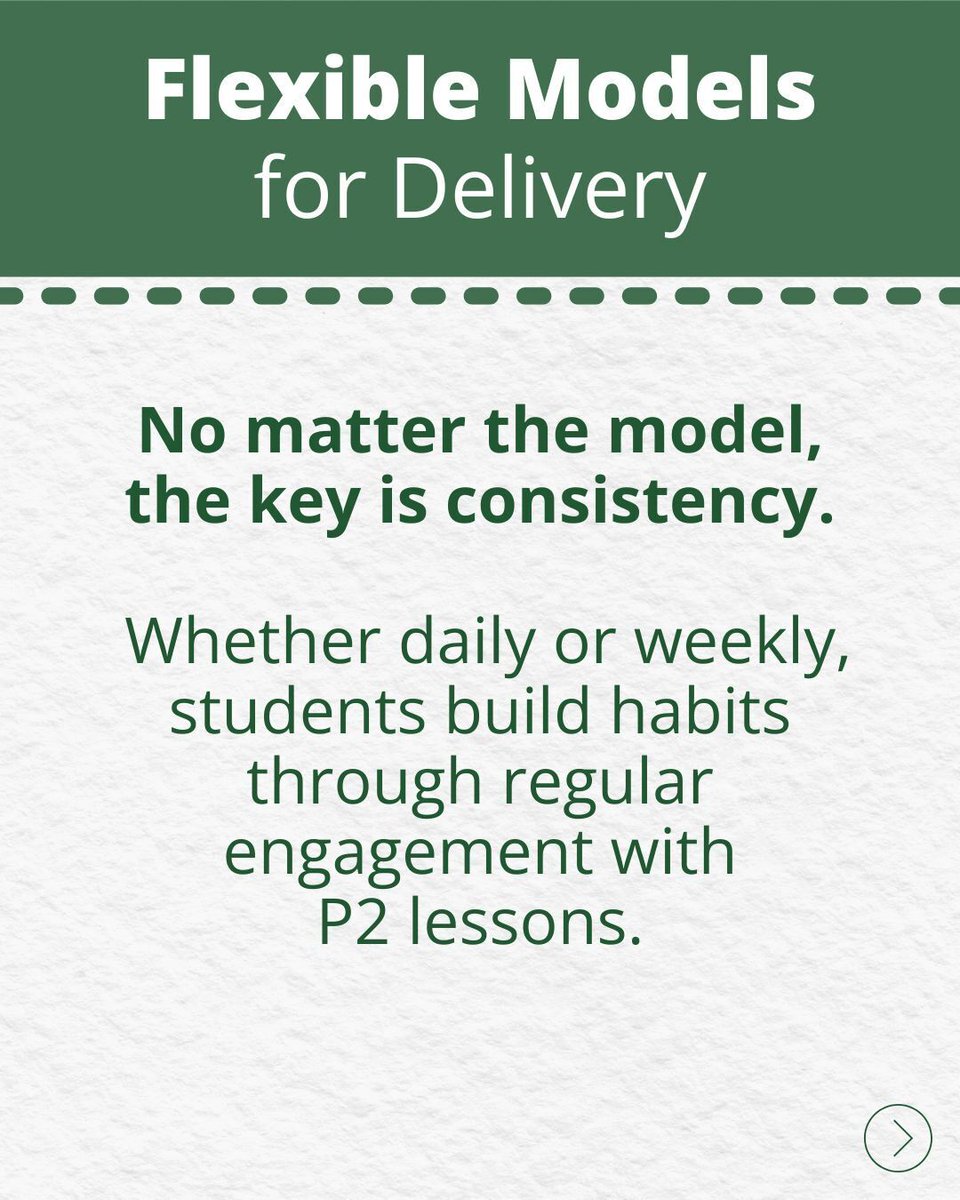 PosProject's tweet image. How does character education work in high school?

Every school is unique, so P2 offers flexible models to fit your schedule, staff, and students.

#PositivityInAction