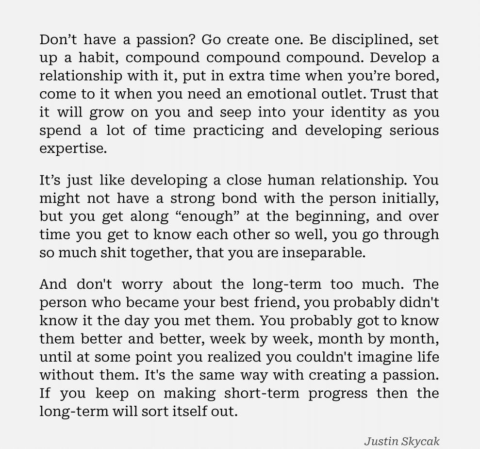 justinskycak's tweet photo. Don’t have a passion? Go create one. https://t.co/ohC41xwscQ