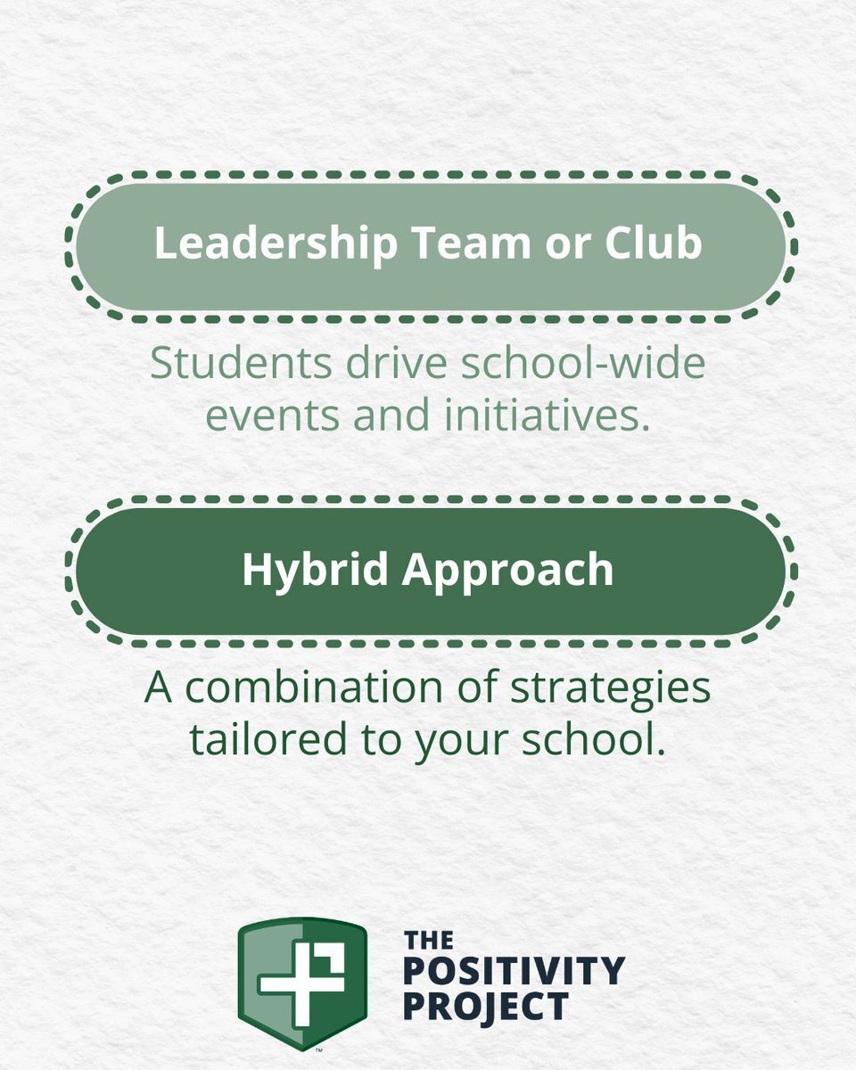 PosProject's tweet image. How does character education work in high school?

Every school is unique, so P2 offers flexible models to fit your schedule, staff, and students.

#PositivityInAction