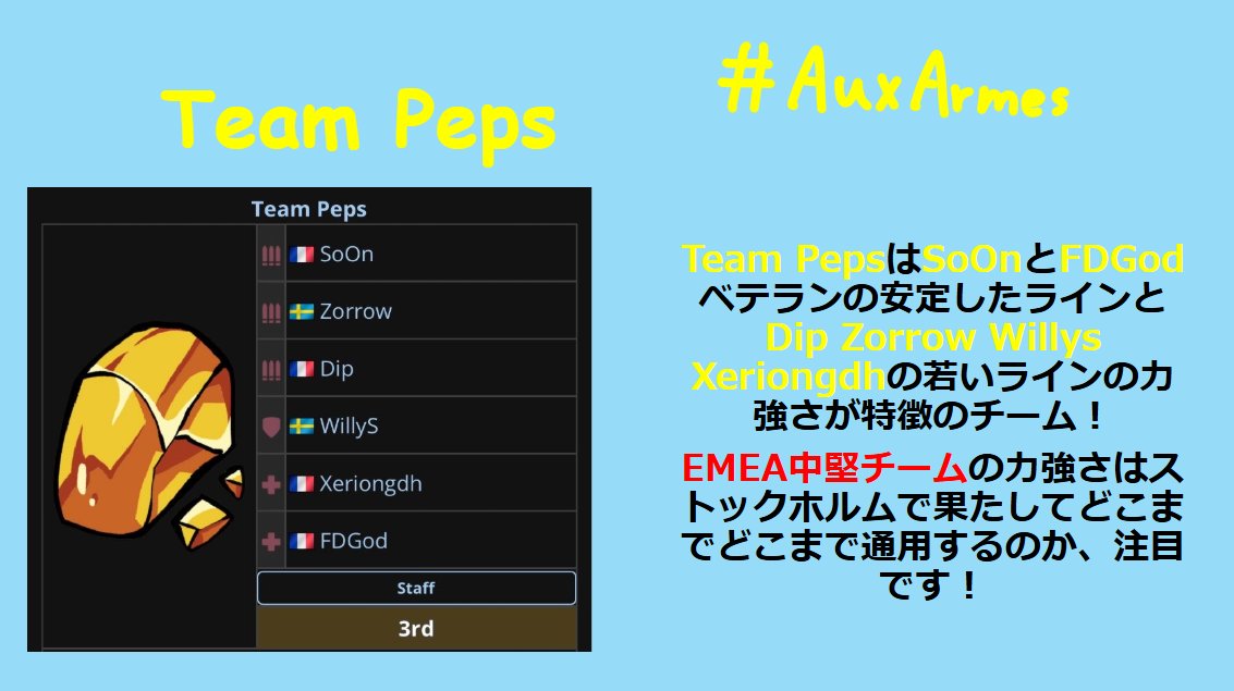 k0tonoha_ow's tweet image. EMEA追っかけの主観で話すTeam Peps
#OWCS #AuxArms
