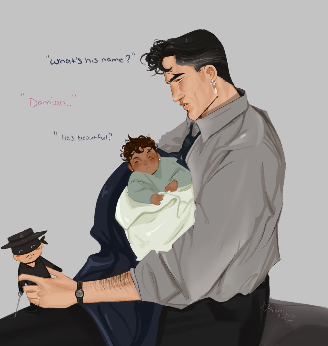 starr_steph23's tweet image. Damian with his papa!!! Never trust anyone who says that Damian isn’t closest with his own father…I’m watching you #BruceWayne #DamianWayne #DC