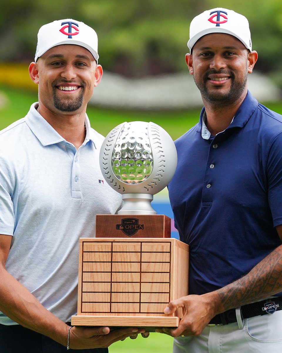 Congratulations to Royce Lewis and Aaron Hicks, winners of the inaugural @CapitalOne MLB Open golf tournament! 