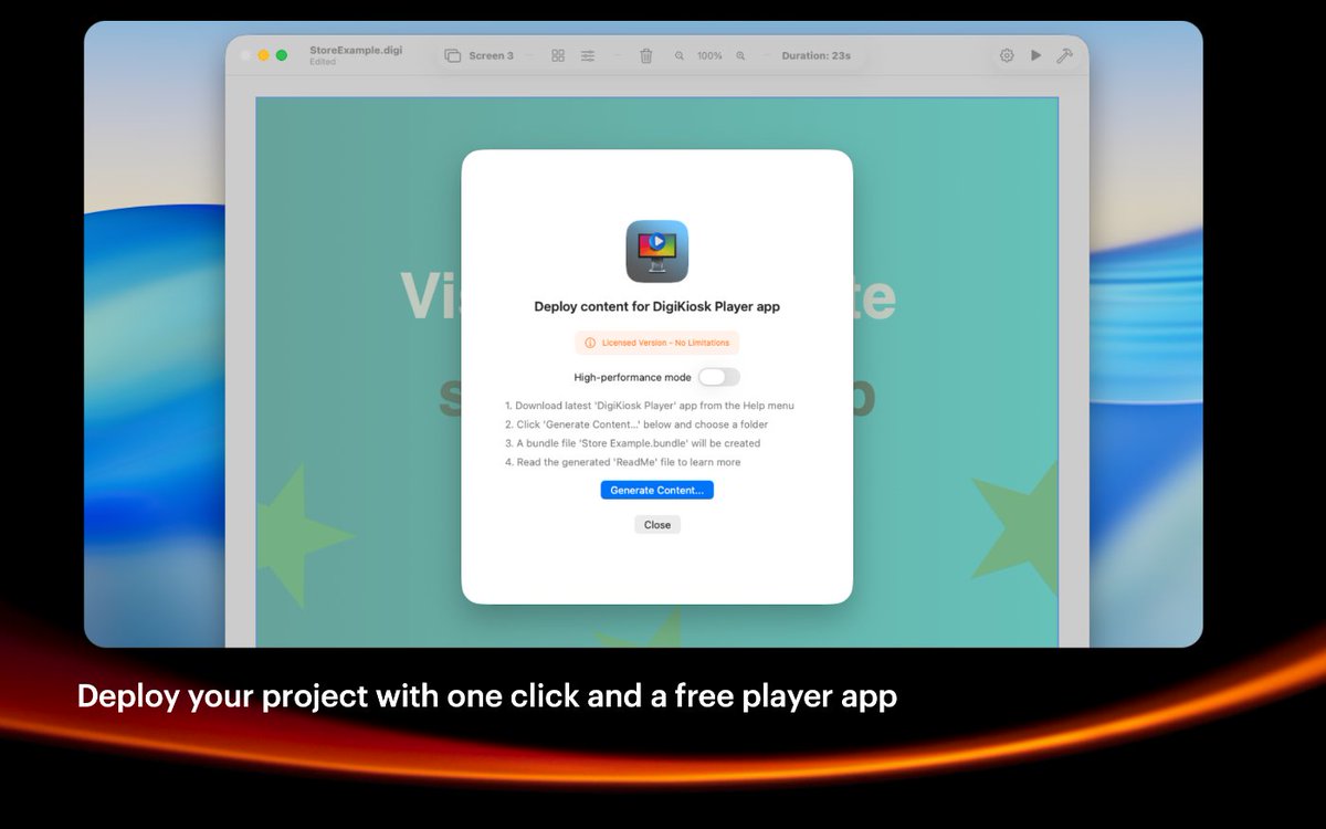 bestofdesign's tweet image. #apps #mac #macOS #digitalsignage 

DigiKiosk 3.3 for Mac is available, fully optimized for macOS 26 and Liquid Glass design system. It&apos;s cheaper than ever for any business to create digital signage screens and deploy them to any location.

xproline.io