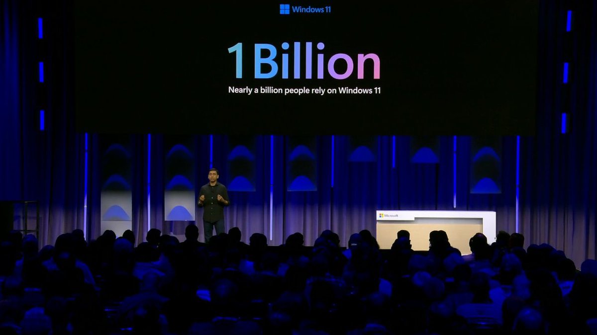 Pavan Davuluri disse no Microsoft Ignite que quase 1 bilhão de pessoas ‘dependem do Windows 11’.

Depender é uma palavra forte… eu diria que toleramos