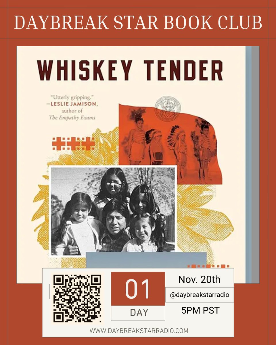 DaybreakRadio's tweet image. Tomorrow! Daybreak Star Book Club is having their monthly meeting and discussing Whiskey Tender 📚
 #bookclub #book #discuss #tomorrow
