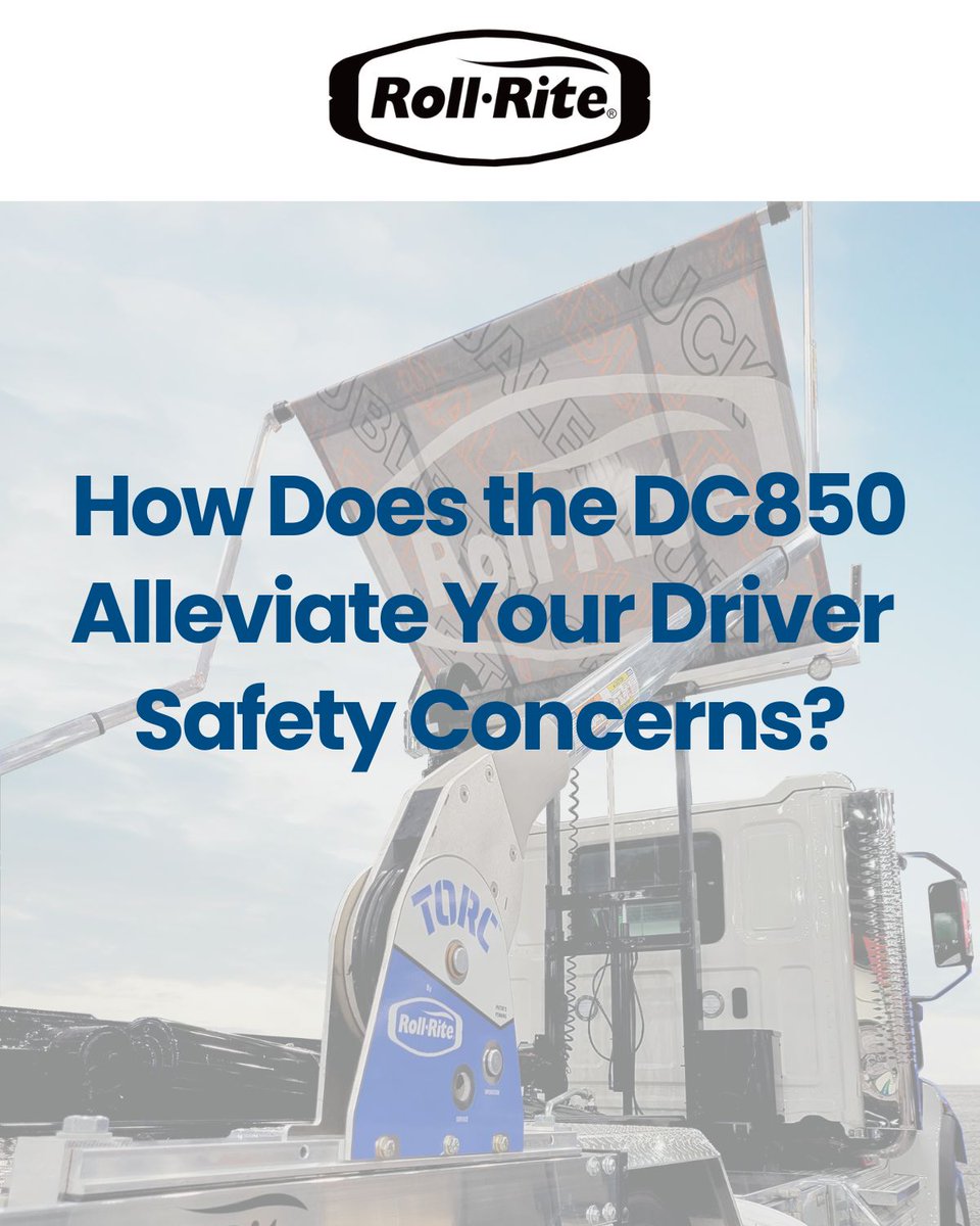 RollRite's tweet photo. Covering loads in hazardous conditions shouldn’t put drivers in danger—or eat into profits. The DC850 can solve the problem and change how you do business.

Details here: https://t.co/5OcZBgm7Io

#rollrite #tarps #rolloff #hooklift #dumpster #dumpstertruck https://t.co/zc8EspZqtz
