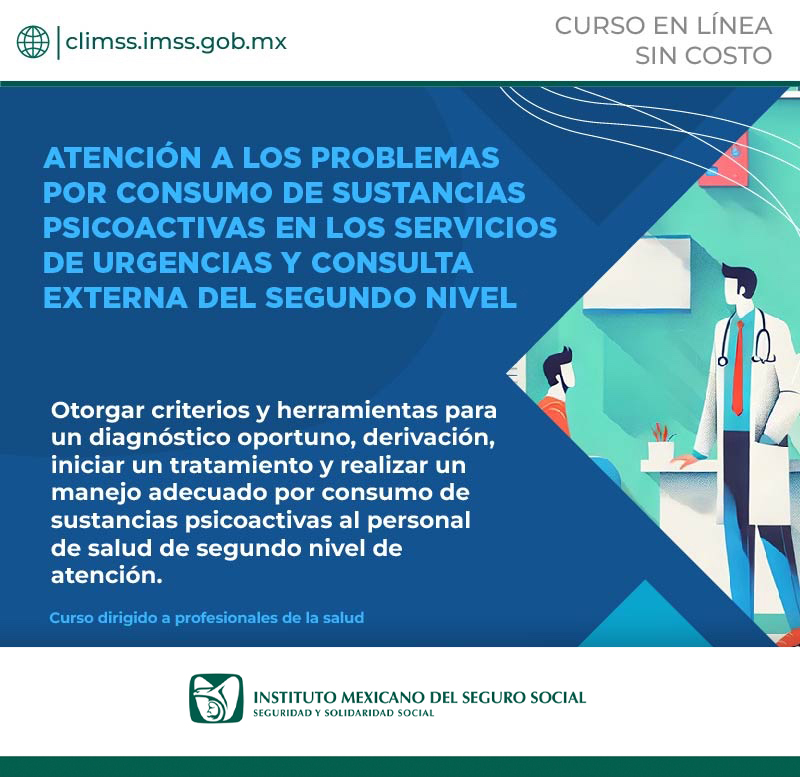 NorteImss's tweet image. #CLIMSS | Inscríbete al curso &apos;ATENCIÓN A LOS PROBLEMAS POR CONSUMO DE SUSTANCIAS PSICOACTIVAS&apos;.
Para acceder, sólo debes registrarte para inscribirte en:
💻 climss.imss.gob.mx