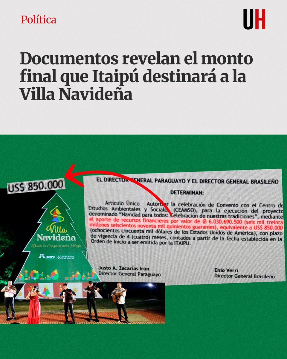 ¡VERGÜENZA, DEJEN DE BURLARSE DEL PUEBLO 🇵🇾!

En <a href="/UltimaHoracom/">Última Hora</a> | Mediante un documento al cual pudo acceder Última Hora se pudo constatar que el proyecto “Navidad para todos: Celebración de nuestras tradiciones”, que se instaló unos días antes de las elecciones municipales en