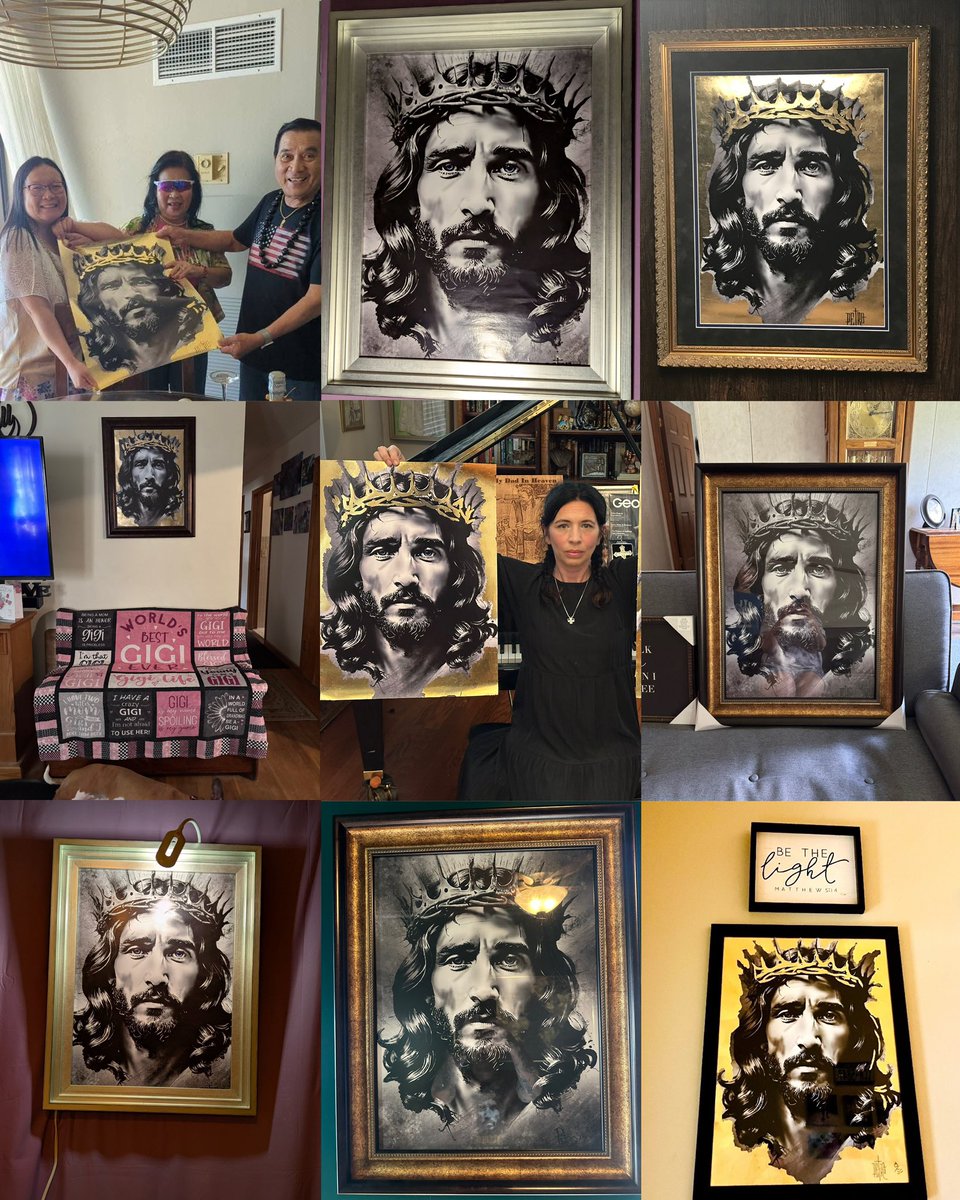 petrowashere's tweet image. I would like everyone that has bought a Jesus or Lion print to post your framed prints here. Let’s see how many pictures of Jesus we can get on here.