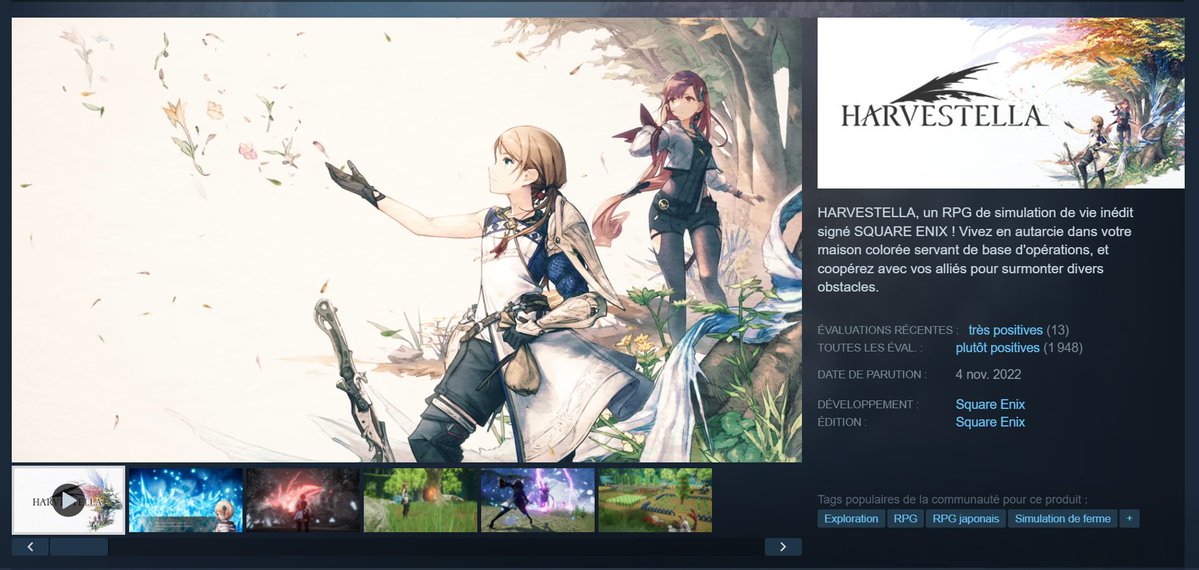 Etape 1 : Prendre Harvestella à 23.99€
Etape 2 : L'installer sur mon Steam Deck
Etape 3 : Kiffer 🫡