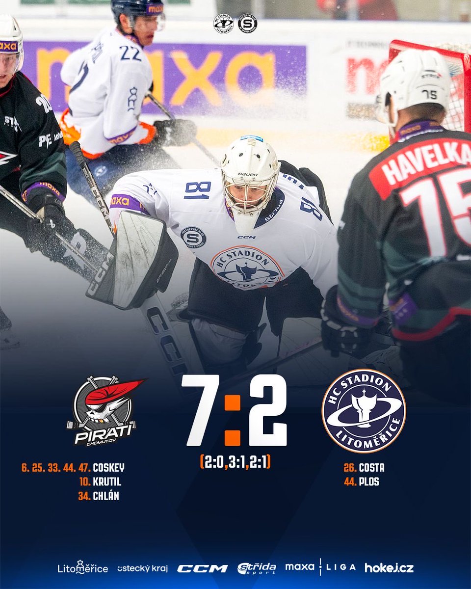 Kališníkům se utkání v Chomutově vůbec nepodařilo 😞
🟠 Reportáž: hclitomerice.cz/match/8519