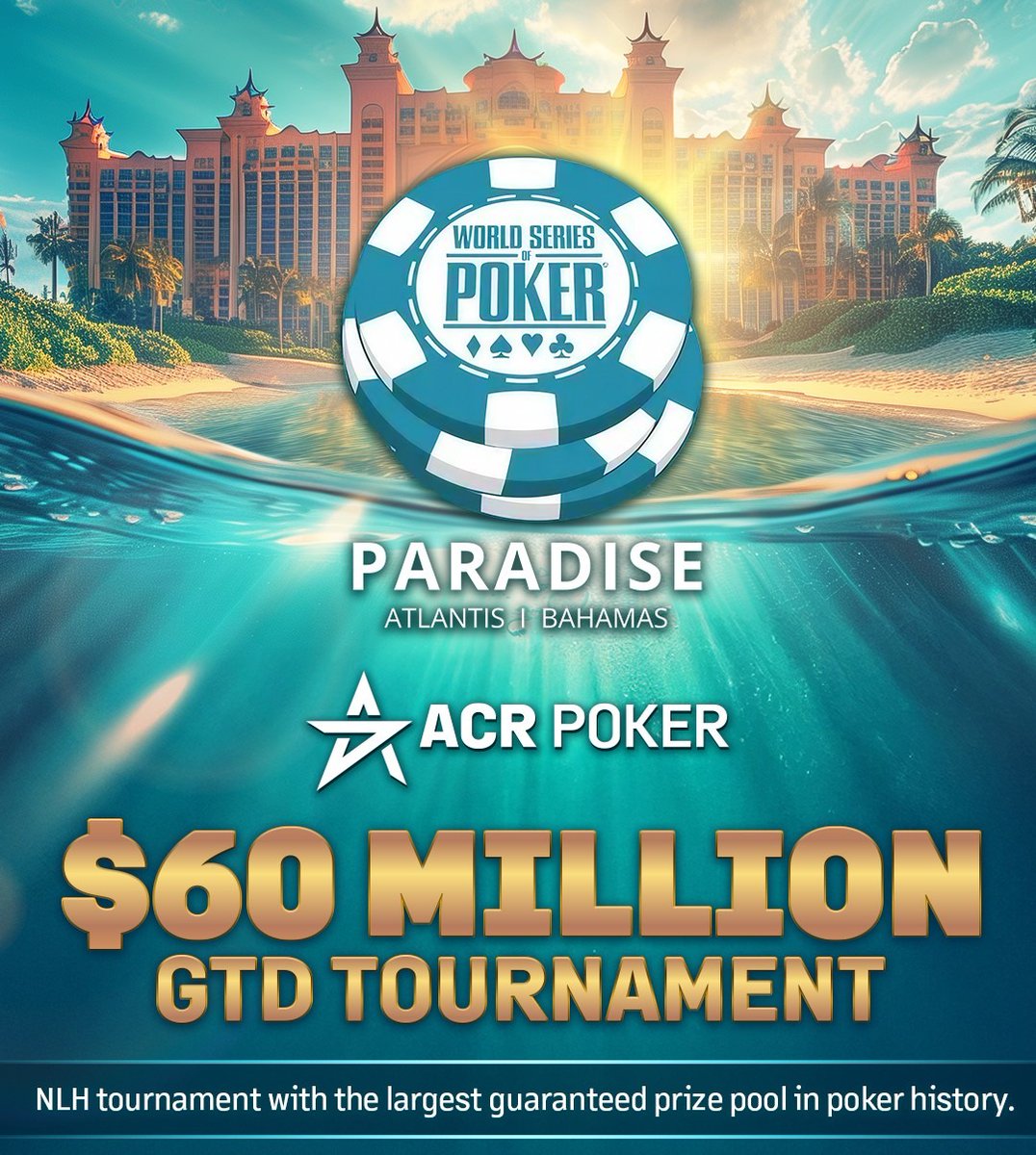 Vendo acción del Super Main Event de la WSOP Bahamas $26K $60MM GTD 💰
Total en venta: 15% (1% = $260)
Miníma: 0.1% = $26
Día 1A: 10 de Dic.

Sorteo 1% de acción entre 2 seguidores el viernes 28 Nov 🥳
Participar: RT, Follow, ACR ID en un comentario GL! 🍀