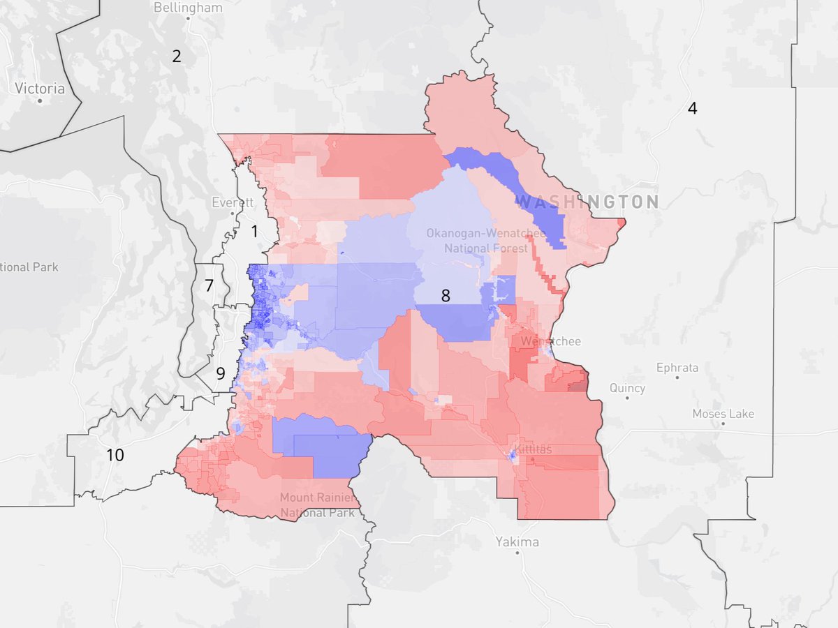 electionsjoe's tweet image. Wow. It is absolutely crazy to think the rating of WA-08 has gone from Leans R in 2022 to Safe D in 2026!