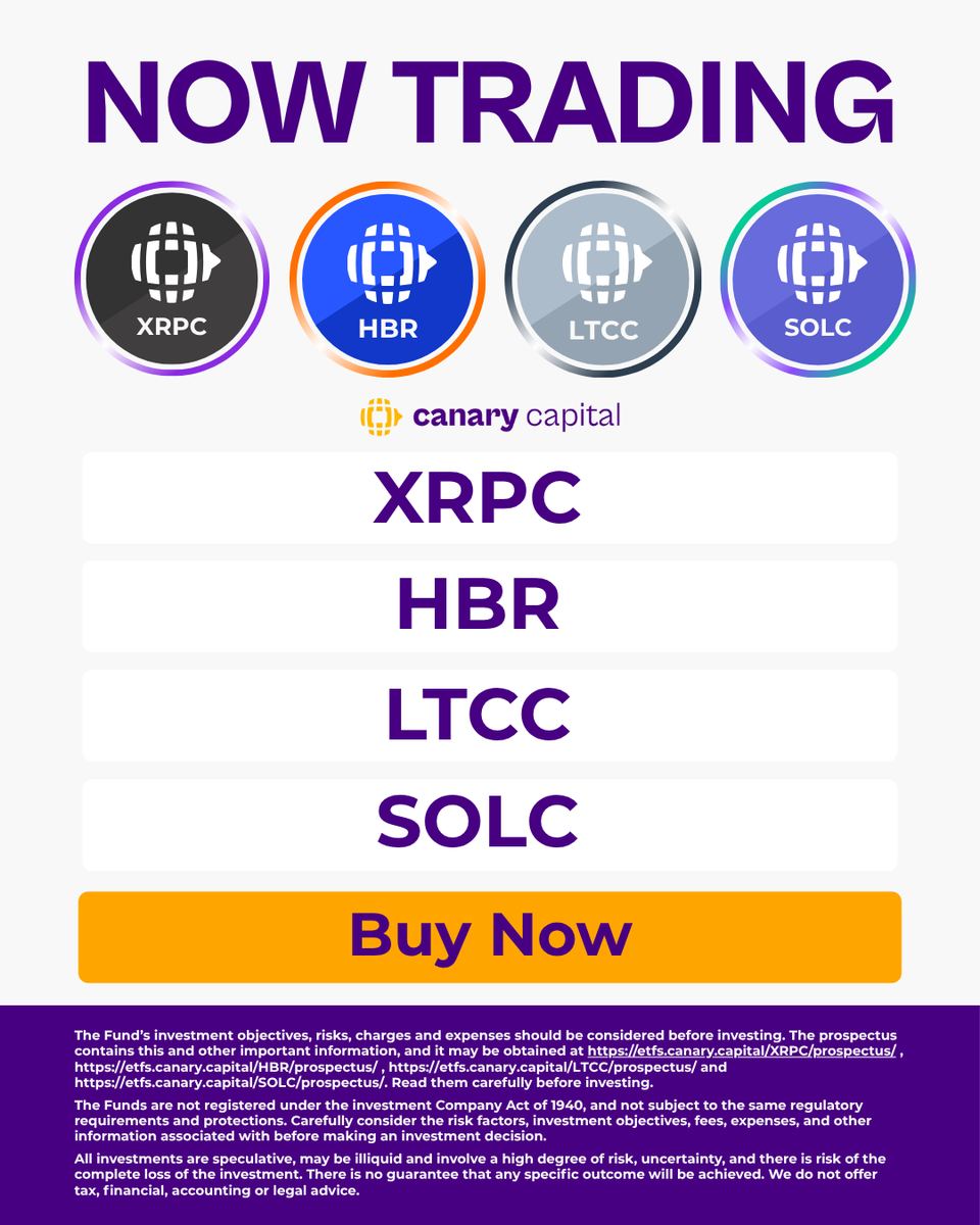 CanaryFunds's tweet image. Several Canary ETFs are now trading.
More info: etfs.canary.capital