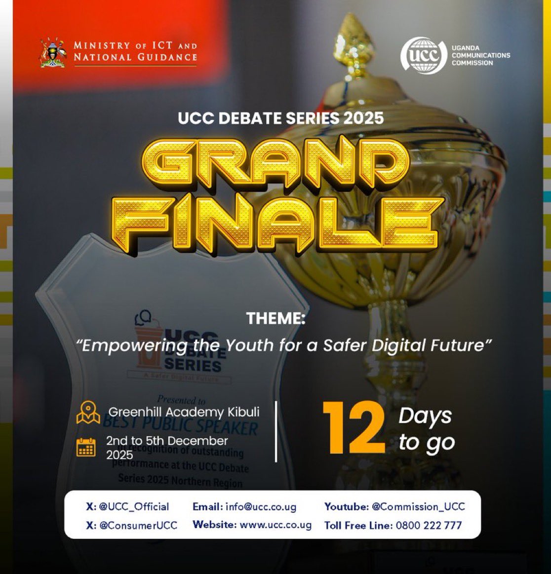 Mariamsanyu25's tweet image. The UCC Debate Series, organized by @UCC_Official , empowers Ugandan youth through critical thinking and public speaking on digital safety, inclusion, and empowerment. #UCCDebateSeries #AnInclusiveDigitalEconomy
#GoldenPosts