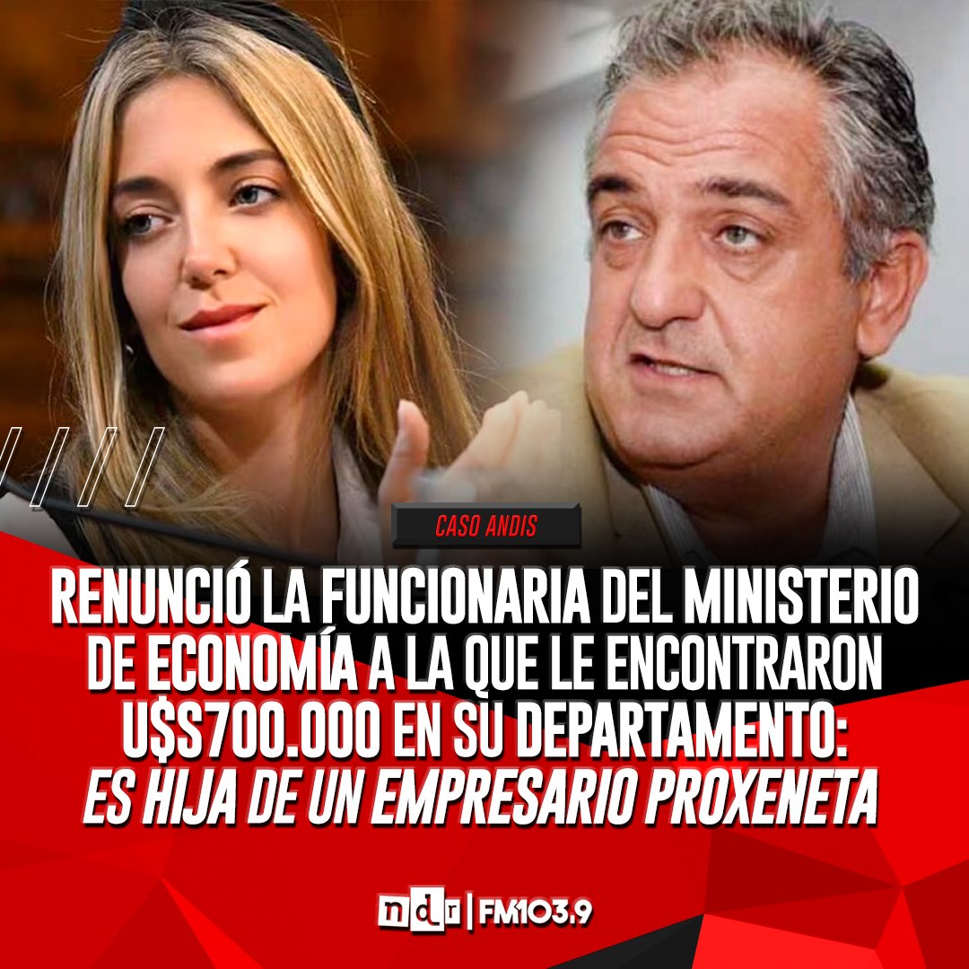 NdRradio's tweet image. 🎵💰 SOMOS TAN DISTINTOS E IGUALES / 🔴 CASO #ANDIS: RENUNCIÓ LA FUNCIONARIA A LA QUE LE ENCONTRARON U$S700.000 EN SU DEPARTAMENTO
