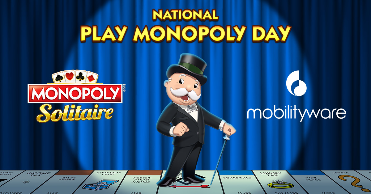 Happy National Play MONOPOLY Day! There’s no better way to celebrate than building your empire—one card and one property at a time—in Monopoly Solitaire! 
Download Monopoly Solitaire today and celebrate Play MONOPOLY Day with us!
#NationalPlayMonopolyDay #MonopolySolitaire