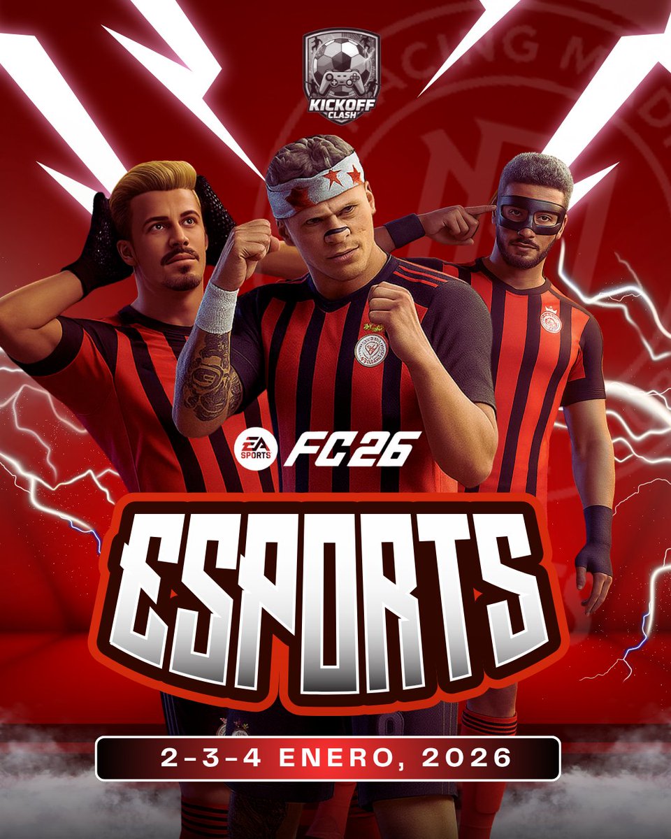 🎉 Segundo equipo confirmado para el <a href="/KickOffClash/">KickOff Clash</a>

Hoy seguimos con las presentaciones… y toca anunciar al segundo club que competirá en el torneo.

El siguiente equipo es nada más y nada menos que:  <a href="/Racingmadridesp/">Racing Madrid eSports</a> ◼️

¿Será uno de los favoritos al título? 👀🏆

#esports