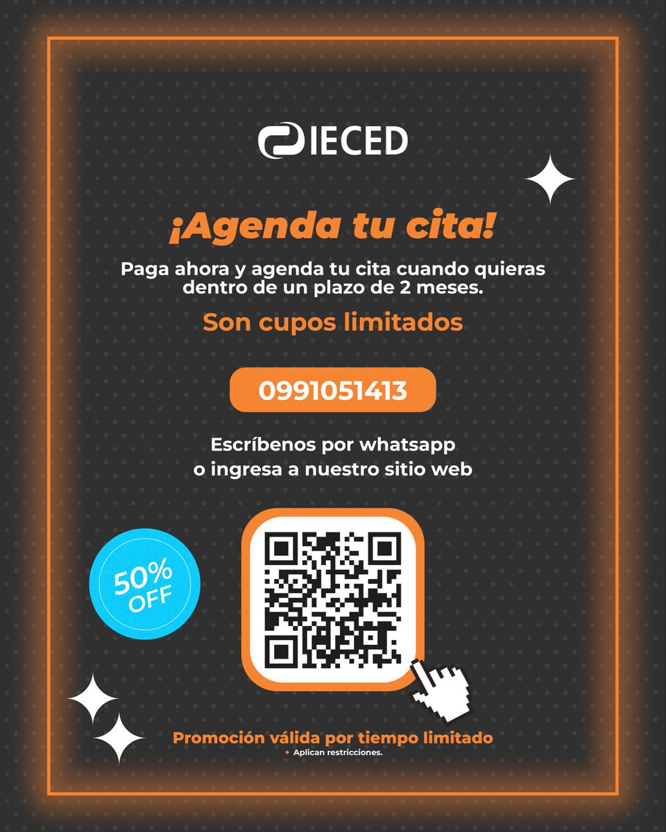 Porque sí‼️, La innovación médica también tiene su Black Friday, con descuentos que cuidan y tecnología que transforma.👩🏻‍⚕️🧬

📍El Black Friday llega a IECED

📆Del 17 al 30 de noviembre, en IECED te ofrecemos hasta el 50% de descuento en procedimientos y consultas seleccionadas.