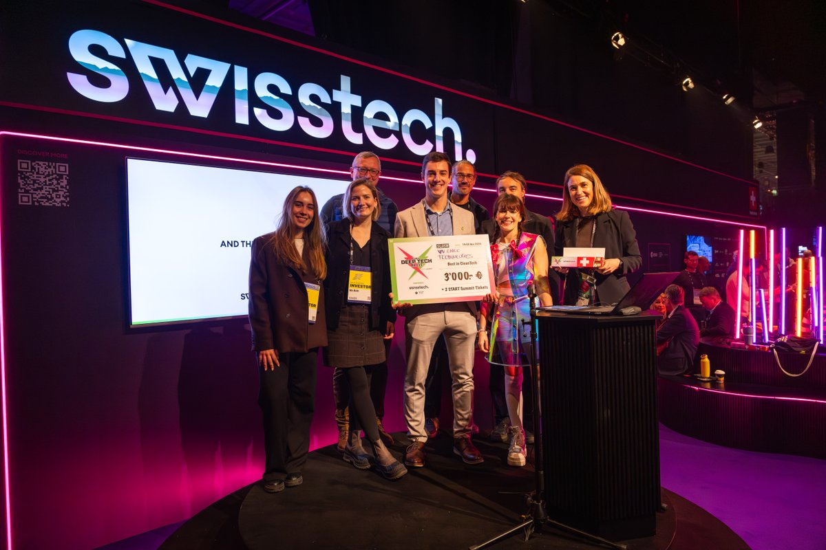swisstech's tweet image. 📣 Day 1 winners of the Global Deep Tech Battle at @SlushHQ! 

🌱 Cleantech: Valence Technologies 🇧🇪
🤖 AI/Robotics: Floating Robotics 🇨🇭

👏 Bold innovations rewarded with €3,000 from Deep Tech Nation Switzerland &amp;amp; swisstech, plus 2 START Summit tickets from @START_Global.

🚀…
