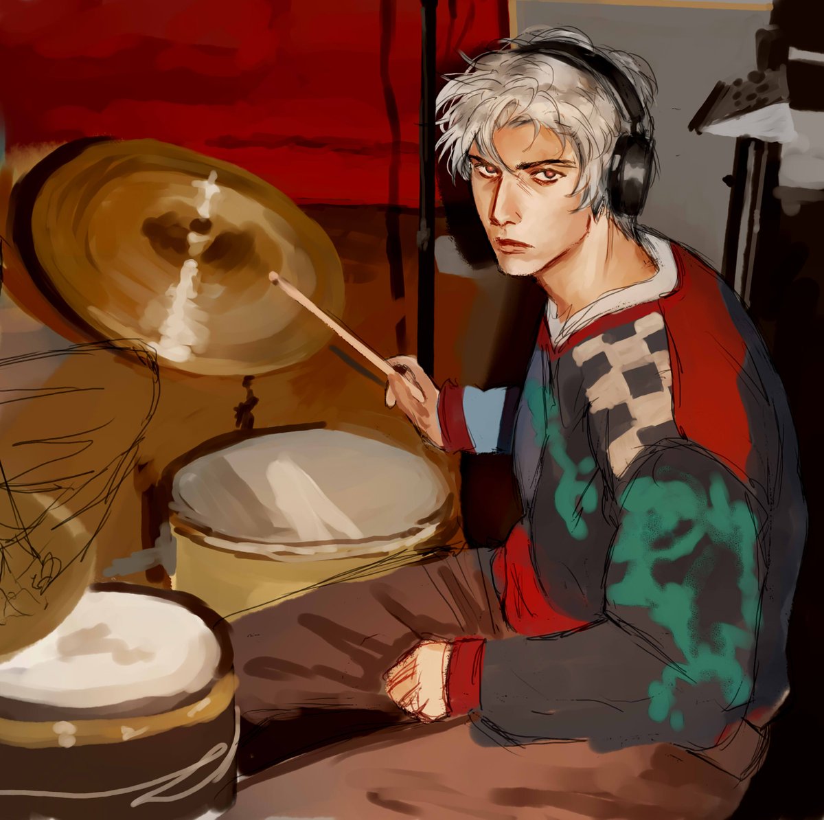 yvilonion's tweet photo. some drummer sylus i gave up on https://t.co/3nHWyCOdAB